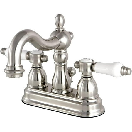 

KS1608BPL Bel Air 4 inch Centerset Lavatory Faucet with Pop-Up 4-3/4 inch In Spout Reach Brushed Nickel