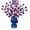 250th Red White & Blue With Blue Base, variant on PMU 250th Anniversary Bursting Star Metallic Foil Spray Centerpiece Red White & Blue Patriotic Balloon Weights w/ Blue Base 4th of July Decorations and Independence Day Decoration 15in / 7.34cm