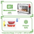 thumbnail image 4 of Set de 5 Contenedores de Vidrio Herméticos para Preparación de Comidas HOMBERKING de 1040 ml, 4 of 7
