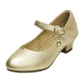 thumbnail image 4 of Fozruso Girls Sandals Heels Casual Dress Shoes For Kids Summer Comfortable Fashionable Party Performance For Little Girls Age 5 13,Sizes 4 Big Kid 38(Gold), 4 of 4
