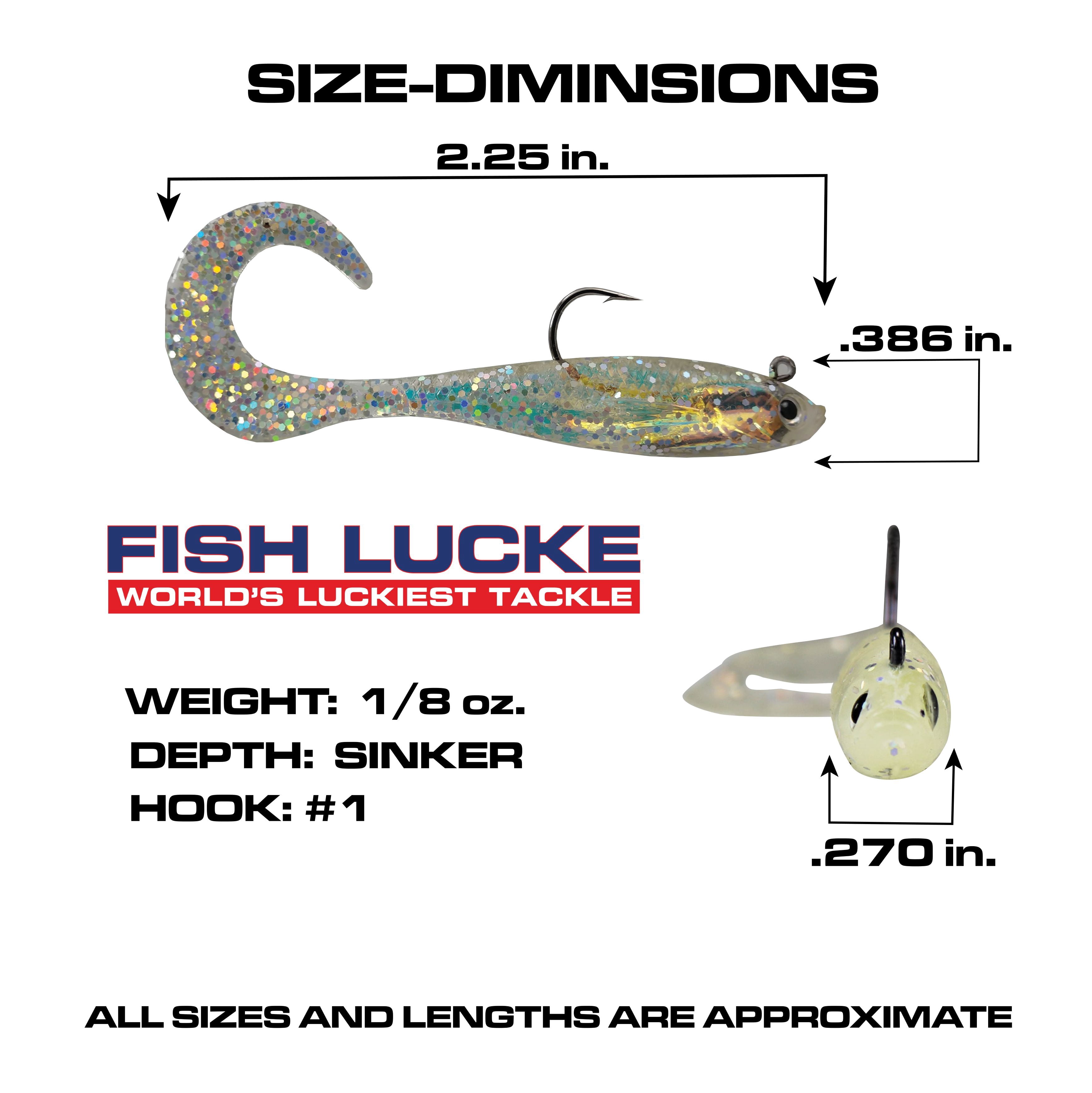 (2 pack) Luck E Strike 5-Inch Natural Mirror Darting Image Shad, 2 Pack
