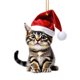 thumbnail image 2 of Colgante de coche de Navidad para gatos - Decoración colgante festiva para espejo retrovisor, mochila y hogar, adorno navideño rojo y verde, 2 of 8