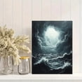 thumbnail image 2 of Qisvanset 12x16 Inch 2D Flat Framed Canvas Art, Serene Rain Cloud Minimalist Abstract Stormy Home Office Wall Decor, 2 of 5