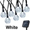 thumbnail image 3 of Guirnalda de luces solares de 200 LED para exteriores, guirnalda de luces navideñas de cristal, 8 modos, resistente al agua, para patio, decoración de fiestas en el jardín, 3 of 5