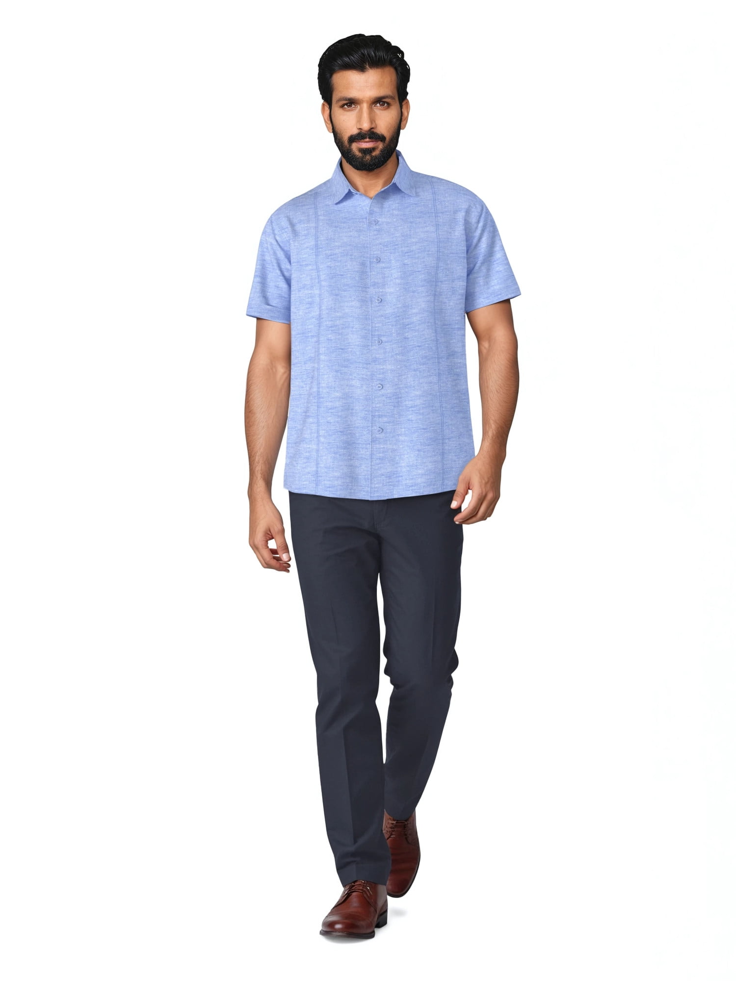Cafe Luna Men's and Big Men's Short Sleeve Light Weight Woven Shirt, Size S-4XL