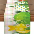 thumbnail image 5 of Easter Table Runner，Easter Table Flag Holiday Bunny Egg Little Printed Vintage Easter Decor Linen Tablecloth Easter Home Decorations，1×Table Runner Clearance, 5 of 5