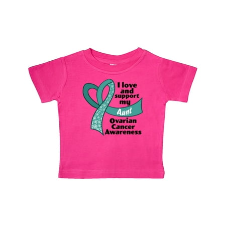 

Inktastic Ovarian Cancer Awareness I Love and Support My Aunt Gift Baby Boy or Baby Girl T-Shirt