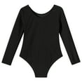 thumbnail image 4 of YONGHS Kids Girls Shiny Rhinestone Long Sleeve Gymnastic Leotard Ballet Dance Athletic Bodysuit Top Gold 10, 4 of 5