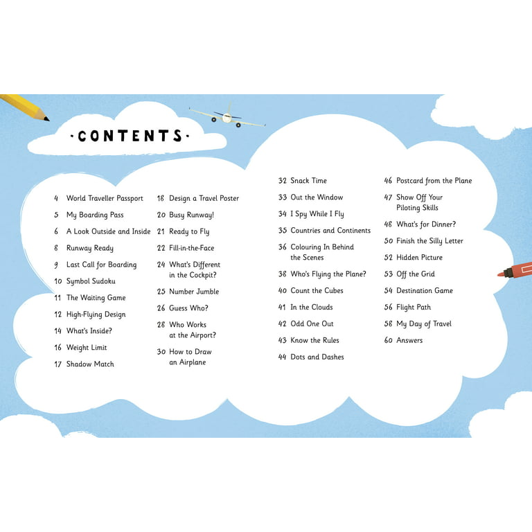 Airplane Activity Book For Kids Ages 4-8: Fun Flight Activities