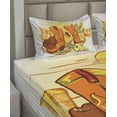 thumbnail image 6 of Ambesonne Western Fitted & Top Sheet Set with Shams, Old Wild Cowboys, Yellow Orange, 6 of 8