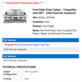 thumbnail image 2 of Front Right Brake Caliper - Compatible with 2007 - 2008 Chevy Avalanche, 2 of 2