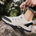 thumbnail image 6 of Men's Sneakers Fashion Low Top Leather Hiking Shoes Outdoor Walking Running Sneakers for Trekking Adventure, 6 of 9