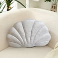 thumbnail image 7 of sunsanly 3D Velvet Shell Pillow Soft Insert Seashell Ocean Beach Theme Throw Pillow Cozy Cushion for Home Sofa Office Couch, 7 of 7