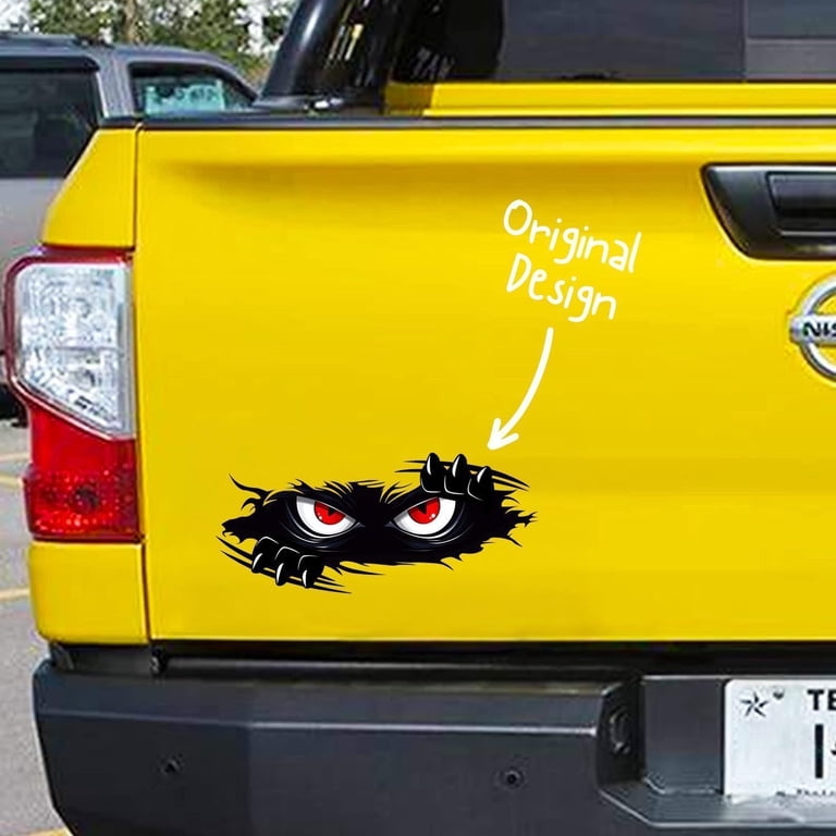 "If You Honk At Me I Will Kill Myself" Funny Bumper Sticker - Vinyl, Waterproof, 7.2x3.26", Yellow/Black, Universal Car Truck Decal