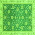 thumbnail image 1 of Ahgly Company Indoor Square Oriental Green Traditional Area Rugs, 8' Square, 1 of 4