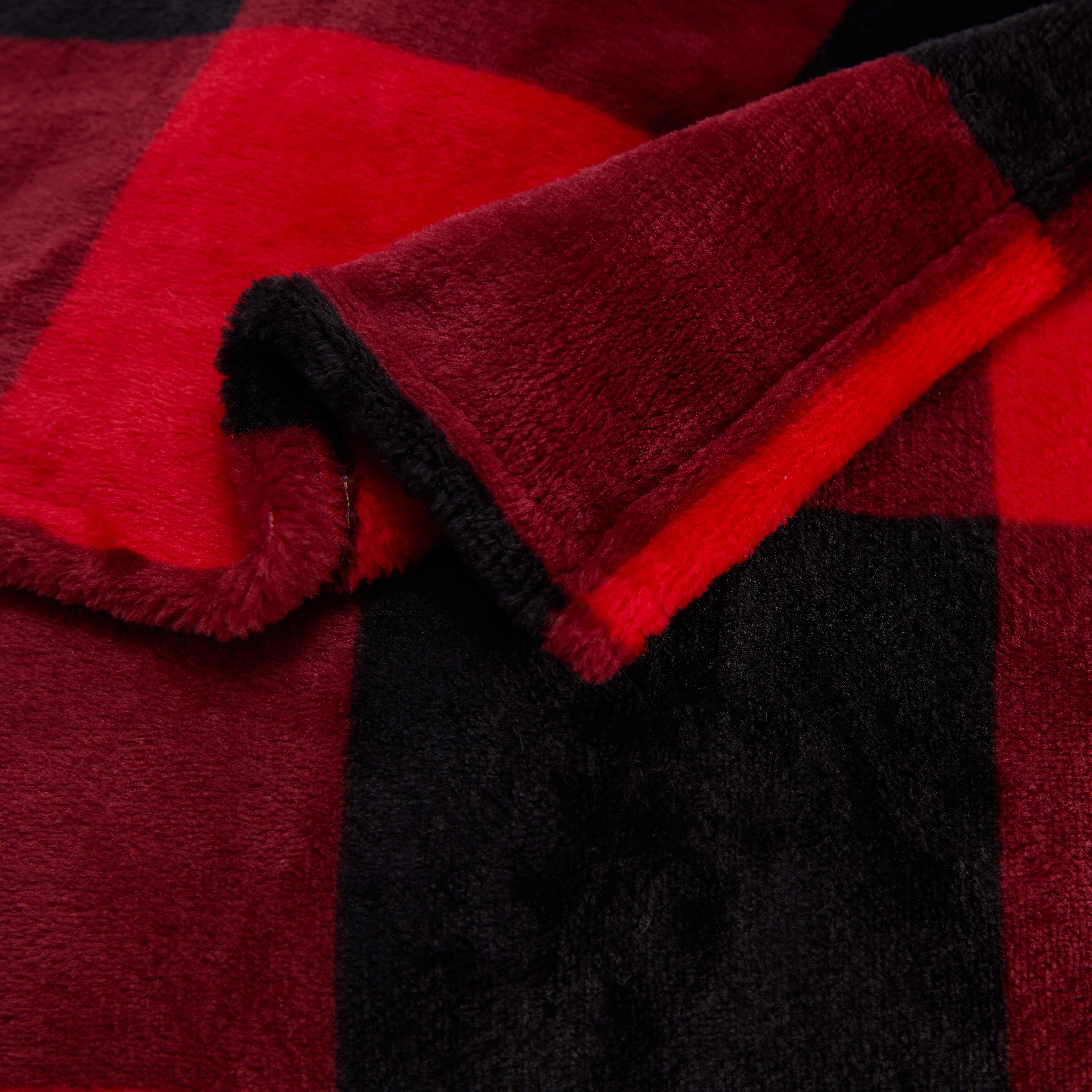 Muk Luks Luxurious and Soft Extra Large Red Family Throw Blanket