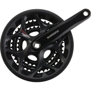 Shimano Tourney A073 7/8-Speed 170mm 30/39/50t Square Crankset with Chainguard, Black