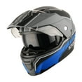 thumbnail image 3 of 1Storm New Motorcycle Modular Flip up Full Face Helmet Dual Visor: HJK910 DSPORT Race Blue, 3 of 9