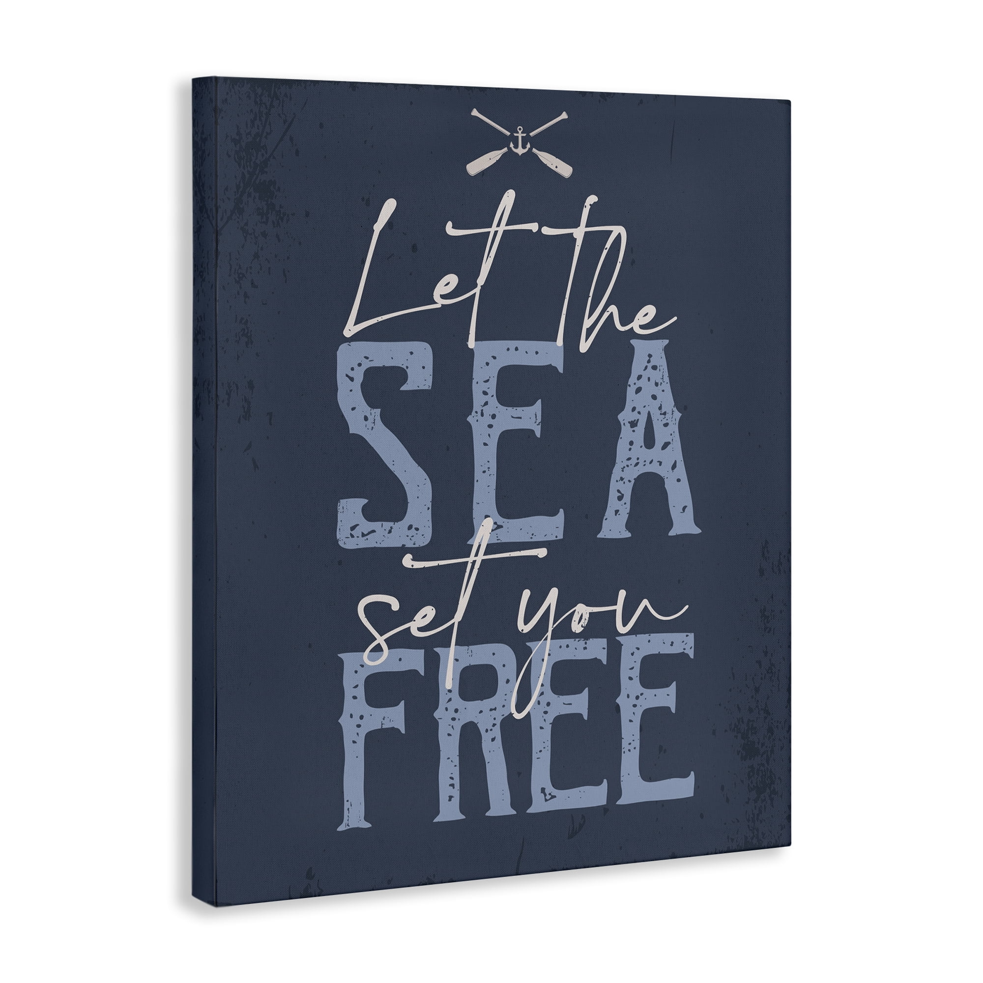 Stupell Industries Sea Set You Free Nautical & Beach Painting Wrapped Canvas Art Print Wall Art, 24 x 30