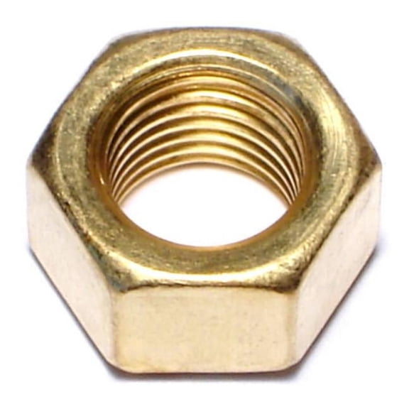 3/8"-24 Brass Fine Thread Finished Hex Nuts HNB-076 (8 pcs.)