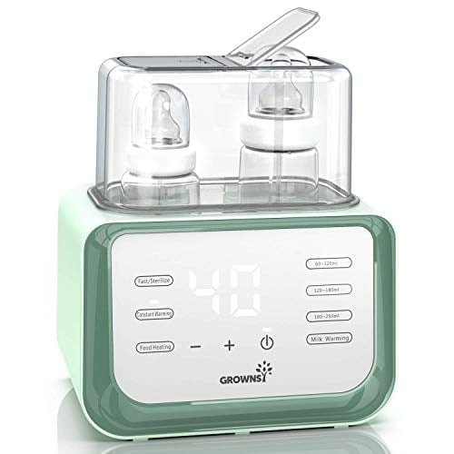 Calentador de biberones, calentador de biberones 8-en-1Calentador rápido de alimentos para bebés y descongelar calentador sin BPA con pantalla LCD Control preciso de temperatura para leche materna o f