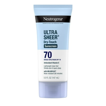 Neutrogena Ultra Sheer Sunscreen SPF 70 Body Sunscreen Lotion, Dry-Touch Sun Protection, 5 fl oz