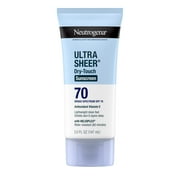 (3 pack) Neutrogena Ultra Sheer Sunscreen SPF 70 Body Sunscreen Lotion, Dry-Touch Sun Protection, 5 fl oz