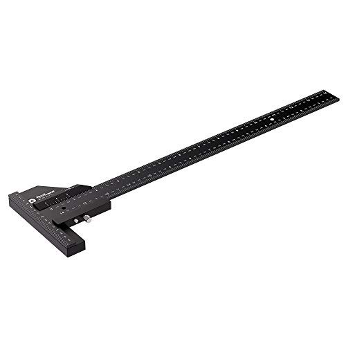 Woodraphic Signature Jauge de Traçage Professionnel à Double Fonction pour Mesurer et Marquer - Outil de Charpente en Aluminium Tout-en-un pour Menuiserie Professionnelle - 14 Pouces Impérial