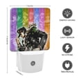 thumbnail image 2 of JoJo's Bizarre Adventure / La Bizarra Aventura de JoJo Luz nocturna LED con sensor de anochecer a amanecer para dormitorio, baño, pasillo, escaleras - Lámpara LED nocturna de enchufe, 0.5W - 1 pieza, 2 of 6