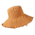 thumbnail image 2 of HZEYN Sombreros de cubo para mujer de ala ancha de verano de viaje plegable de algodón cubo playa sombrero de sol UPF 50+ (caqui), 2 of 3