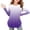 Purple A, variant on Swuxness Girls Long Sleeve T-Shirts Gradient Color Crewneck Side Slit Hem Casual Fall Tops