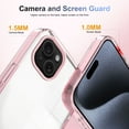 thumbnail image 3 of for iPhone 14 Crystal Clear Case [Anti-Yellowing] Anti-Scratch Transparent Hard Back and Flexible Edge [Military Grade Drop Protection] Shockproof Phone Cover for iPhone 14, Pink, 3 of 8