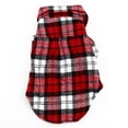 thumbnail image 2 of Small Pet Dog Puppy Plaid T Shirt Lapel Coat Cat Jacket Clothes Costume Tops, 2 of 5