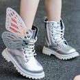 thumbnail image 5 of LvhaoGJOB Girls' Ankle Boots for Everyday Wear - Lace-Up Design, Side Zipper, 5 of 8