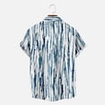 thumbnail image 5 of EQWLJWE Chemise d'Été pour Hommes Chemise Décontractée à Boutons Rayures avec Poche Col Rabattu Manches Courtes Chemise Blouse Manches Courtes Hauts pour Hommes, 5 of 5