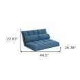 thumbnail image 5 of 45" Blue Futon Convertible Sleeper Loveseat and Toss Pillows, 5 of 5
