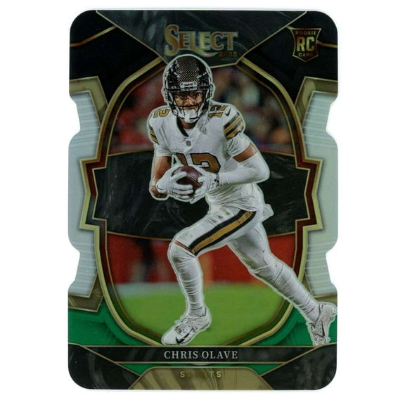 NFL 2022 Panini Select Black Green Die-Cut Chris Olave #30 (Rookie)