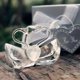 thumbnail image 2 of Crystal Kissing Couple Swan in Box Estatua de Favores de boda Colcomx Cisne de pareja de cristal transparente, 2 of 8