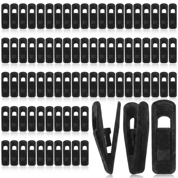 Black 80 Pack Strong Clothes Hanger Clips For Pants Skirts Thin Garments