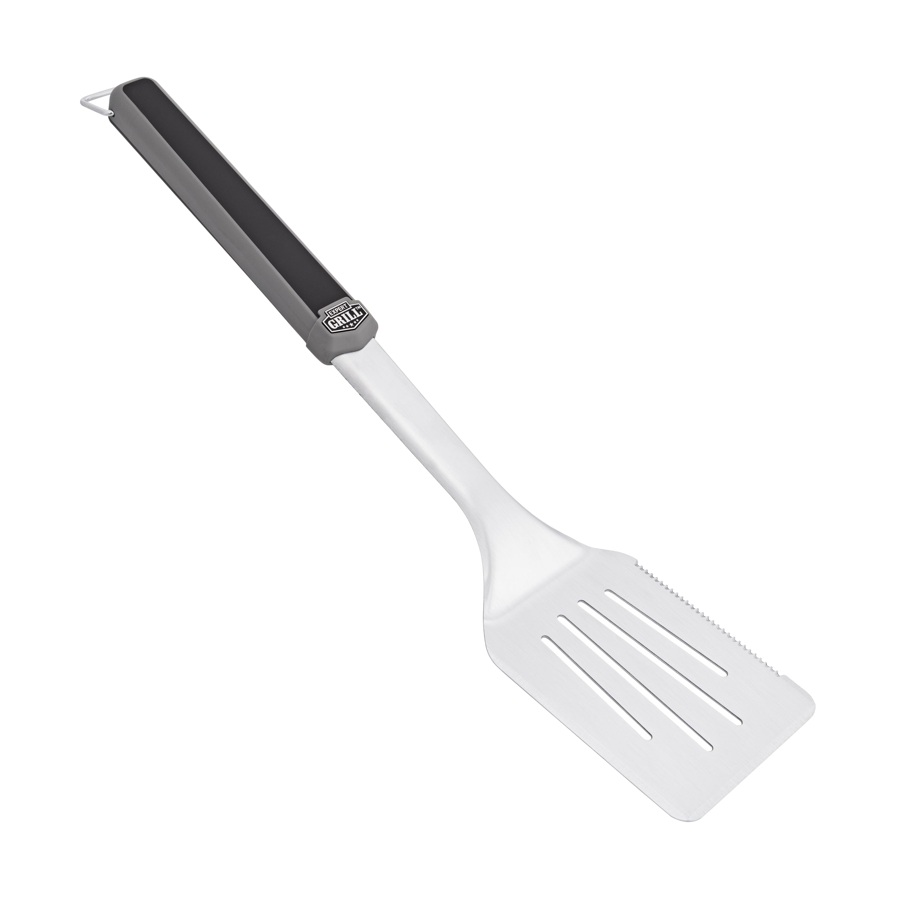 (4 pack) Expert Grill Stainless Steel Grill Spatula, Black & Gray