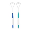 thumbnail image 1 of Raspa Lenguas de Plástico ABS, Elimina Mal Aliento y Residuos, 2 Piezas en Verde y Azul, Ideal para Higiene Oral Diaria, Prevención de Enfermedades Bucales., 1 of 6