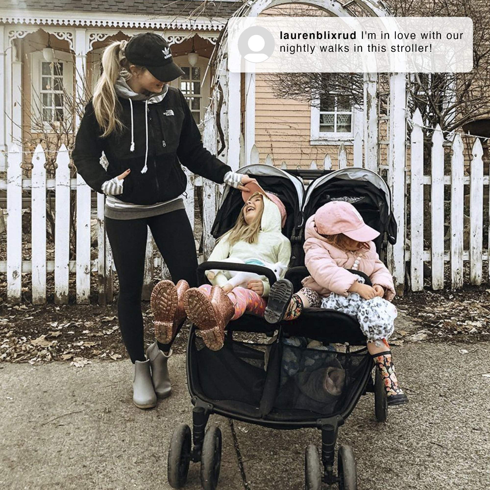 J is for Jeep Destination Ultralight Double Stroller in Midnight by Delta Children