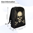 thumbnail image 4 of Cauagu Gothic Winged Skull Print Backpacks,Travel Daypack Casual Laptop Backpack Bookbag Fits 15 Inch Computer for Men Women, 4 of 8