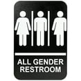thumbnail image 1 of Unisex Braille Restroom Sign Self Adhesive Bathroom Sign for Bathroom Toilet Restroom, 1 of 8