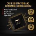 thumbnail image 5 of Car Registration and Insurance Card Holders, Premium Wallets for Essential Car Documents with 2 Clear Pockets and Strong Velcro Closure for All Types of Vehicles (1 Black and 1 Red, 2 PACK), 5 of 7