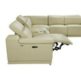 thumbnail image 5 of Beige Italian Leather Power Recline L Shape Eight Piece Corner Sectional With Console, 5 of 10