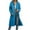 Blue, variant on Womens Long Cardigans Full Zip Fleece Jackets Tunic Drawstring Hood Coats Casual Fall Winter Stylish Clothes with Pockets (L, Army Green)