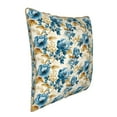 thumbnail image 2 of Xecao Vintage Blue Flowers Print Soft Velvet Decorative Throw Pillow Covers, Square Cushion Cases for Bed, Sofa, Living Room, Car, and Indoor Outdoor Use-18"x18", 2 of 8
