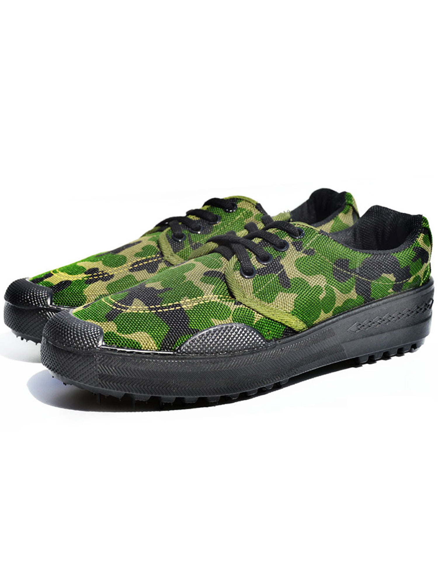 Military camouflage green  wearable shoes canvas liberation Training men shoes 