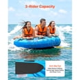 thumbnail image 2 of KFFKFF Towable Tubes for Boating, 3-Rider Inflatable Boat Tubes and Towables, 510lbs Capacity Water Sport Tube for Boat to Pull - with Anti-Slip Pad, 2 of 9
